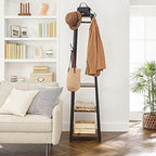 VASAGLE Coat Rack Freestanding, Hall Tree with 4 Shelves - Image 4