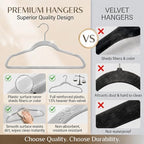 SMARTOR Plastic Hangers 50 Pack, Thin Hangers with 360° Swivel Hook - Image 5