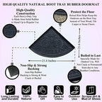 A1HC Heavy Duty Flexible and Durable 100% Rubber Hello Triangle Boot Trays Multi-Purpose for Shoes, Pets, Garden - Mudroom, Entryway, Garage and Scraper Doormat 21.6" X 21.6" - Image 3