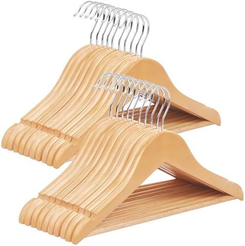 SONGMICS Baby Hangers 20 Pack, Kids Wooden Hangers for Children's Clothes by SONGMICSbySONGMICSHOME