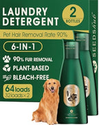 Pet Hair Remover for Laundry, Repels Up to 90% Fur, 2 x 27 fl oz, 64 Loads by Seedshub