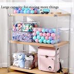 Storage Boxes, 5 Packs Transparent Food Organizer, Stackable Lidded Storage Bins (3 XL + 2M) - Image 2