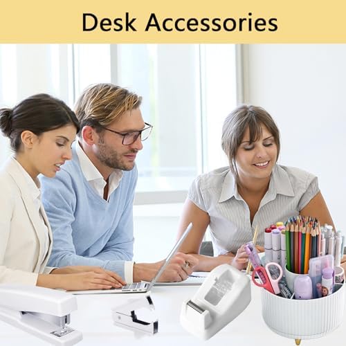 Office Supplies,Desk Accessories,Desk Organizer,Stapler,Tape Dispenser,Folding Phone Holder,Scissors,Notebook,Staple Remover,Staples,Clear Tape,Sticky Notes,Paper Clips,Bookmark,Pen,Pen pals Ect.27pcs - Image 2