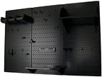 Wall Control Pegboard Organizer 4 ft. Metal Pegboard Standard Tool Storage Kit with Black Toolboard and Black Accessories - Image 2