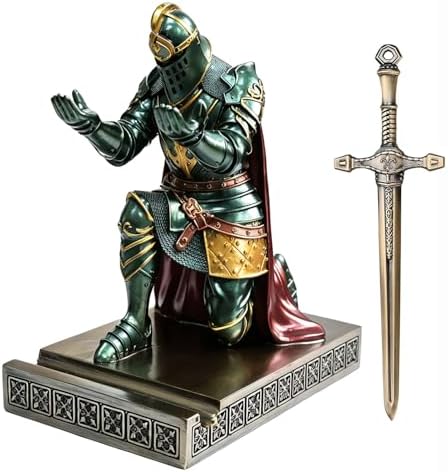 Knight Pen Holder Desk Organizer Office Decor Letter Opener for Desk Green by HDMbigmiHomeDecorations