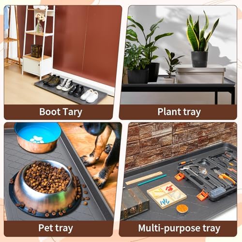 Geelin 3 Pack 40"x20" Extra Large Boot Tray, Long Shoe Mats, Gray - Image 3