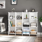 AWTATOS 12 Cube Storage Organizer, Closet Organizer Storage Shelves, White - Image 4