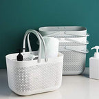 Plastic Portable Shower Caddy Basket, Storage Organizer, White, 3Pack - Image 5