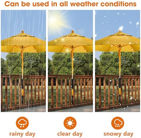 Heavy Duty Adjustable Metal Patio Umbrella Holder Clamp Stand - Image 5