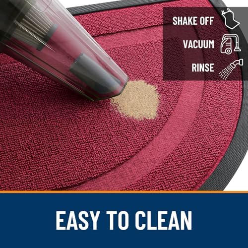 OLANLY Half Circle Front Door Mat Outside 47x32 All-Season Rubber Doormat - Image 5