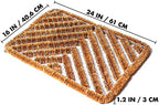 FOOTMATTERS Ninamar Natural Coir Herringbone Door Mat - 24 x 16 inch - Image 3