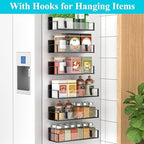 HuggieGems Metal Magnetic Spice Rack for Refrigerator Clear, 6 Pack - Image 2