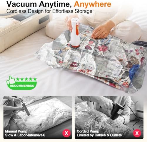 16 Pack Vacuum Storage Bags for Clothing Travel - Image 2