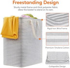 Lifewit 100L Large Laundry Baskets, Laundry Hampers Bags, 3 Pack, Grey - Image 2
