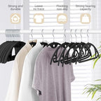 Velvet Hangers Felt Clothes Hangers 30 Pack Black/18 XL - Image 4