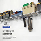 SafeRacks Steel Garage Wall Shelves 4-Pk w/Hooks, 500lb, White (24x48) - Image 6