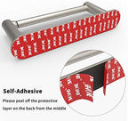 Adhesive Toilet Paper Holder Brushed Nickel Bathroom Double Post Pivoting Toilet Tissue Holder Roll Holder Stick On No Drilling Stainless Steel and Zinc Alloy - Image 3
