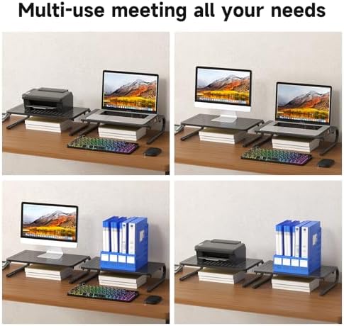 suptek Monitor Stand Riser for Computer,Laptop,Printer, Notebook and All Flat Screen Display with Vented Metal Platform and 4 Inches Height Underneath Storage (MST004-2) - Image 3