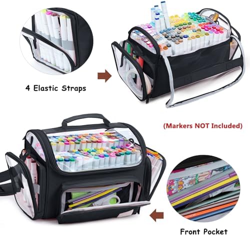 Large Marker Case for 200-300 Markers, Marker Organizer Bag,Pen Storage - Image 6