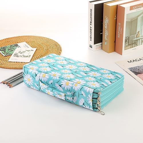 300 Slots Pencil Case 4-Layer Zipped Holder w/Handle - Image 6