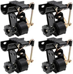 Black Rack Straps with J-Hook (4PK),1.5" x7.5' Ladder Rack Ratchet Straps, 2" Round Tube Mount, Perfect Ladder Rack Tie-Downs for Trailer Cargo Control by Towmax