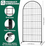 Aseem Metal Grid Wall Panels Display Stand Black Movable 2.6x5.8FT, 1PCS - Image 2