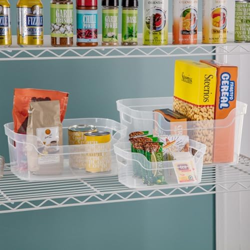 Sterilite Large Open Bin, Clear Plastic Organizing Container, 24-Pack - Image 4