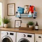 Extra Large Wall Mount Laundry Station, Rustic Grey - Image 5