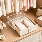 Bra Organizer for Closet, Stackable Pull-Out Drawer with Clear Top, Bra Storage Box for A-C Cup Bras, Teen Bras, Lingerie, Underwear, Socks, Scarves and Baby Clothes by Unknown