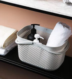 UUJOLY Plastic Portable Shower Caddy Basket, Storage Organizer, Grey, 3Pack - Image 4