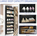 1 Pack 8 Shelves Over The Door Shoe Organizer, 68" Exlarge Deep Pockets - Image 4