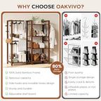 Purse Organizer for Closet, Bamboo Large Capacity Handbag Storage Rack - Image 6