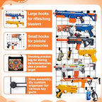 Wall Mount Toy Gun Storage Organizer,Organizer for Toy Gun with Bag - Image 2