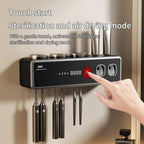 Wall Mounted Toothbrush Holders, Automatic Toothpaste Dispenser, 3 Cup Rechargeable Electric Toothbrush Holder with Smart Cleaning and Hot Air Drying,Bathroom Decor and Accessories (Black) - Image 6
