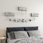 SHYFOY Sparkly Mirrored Key Holder Key Hanger with 4 Clear Crystal Hooks - Image 6