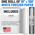 Hand-Held Paper Roll Dispenser with 18" x 100' White Freezer Paper - Image 6