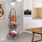 Sorbus 3 Tier Basket Stand for Fruit, Vegetables & Kitchen Storage - Image 3
