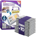 TAILI 10 Pack Vacuum Storage Bags, 2 Size Combo(5 Large+5 Jumbo), Clear by TAILI