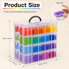 4-Tier Stackable Bead Organizer, 112 Grids Craft Storage Box - Image 3