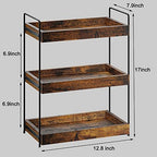 3-Tier Wood Bathroom Counter Organizer, Kitchen Spice Rack - Image 3