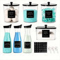 Laundry Room Organization Set, 4 Laundry Containers, 3 detergent dispenser by Unknown