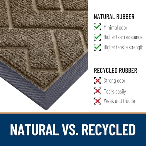 OLANLY Front Door Mat Outside 35x23, All-Season Absorbent Rubber Doormat - Image 5