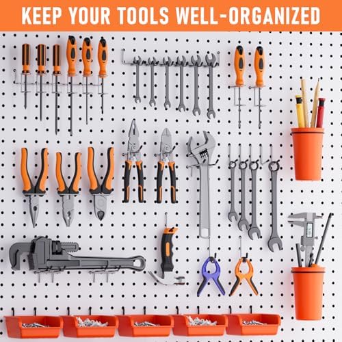 INCLY 330PCS Upgraded Pegboard Accessories Organizer Kit with Bins & Cups - Image 6