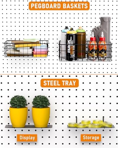 INCLY 30PCS Peg Board Organizer Accessories Kit with Bins, Cups & Baskets - Image 2
