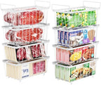 iSPECLE Deep Freezer Organizer Bins - Small Baskets for 7 Cu.Ft, 8 Pack by iSPECLE