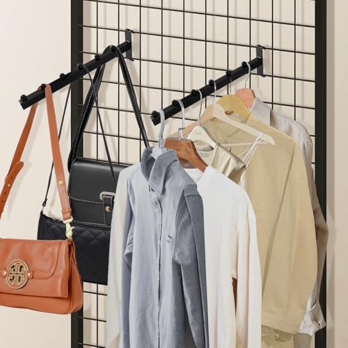 5 Pack Gridwall Waterfall Faceout with 6 Balls 12 Inch Gridwall Clothes Hanger Wire Grid Square Tube Gridwall Hooks for Grid Wall Clothing Store Retail Display - Image 4