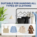 YSSOA 70 Packs Velvet Hangers, Non Slip Space Saving Suit Hangers, Heavy Duty Clothes Hangers with 360° Rotatable Hook for Coats, Pants, Grey - Image 4