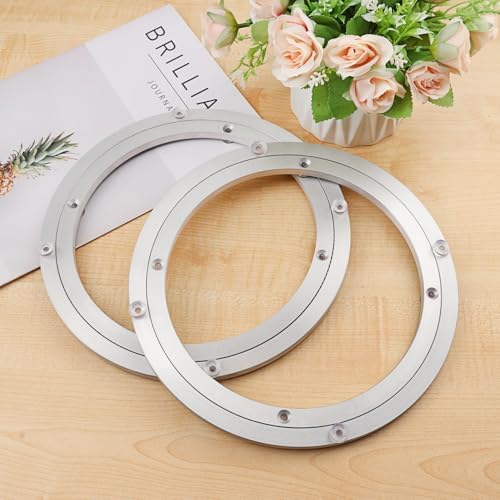 2 Pack 10 Inch Aluminium Alloy Turntable Bearing, Heavy Duty Swivel Turntables Lazy Susan for Round Dining Table, 10" Smooth Swivel Turntable for Lazy Susan Dining Table - Image 4