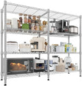 Homdox Heavy Duty Storage Shelves, 4 Tier Wire Shelving Unit, Adjustable Metal Shelves for Storage, Garage Rack Pantry Shelves Kitchen Shelving, 14"x60"x60", Silver Gray by HOMDOX