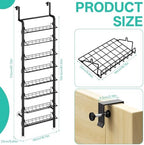 DTUQYX Over Door Shoe Rack - 8 Tiers Adjustable Heavy Duty Metal Hanging Shoe Rack for Closet Door, Space Saving Wall Mounted Shoe Storage Organizer for Shoes & Accessories, 67.52"x17.91"x9.84" - Image 2